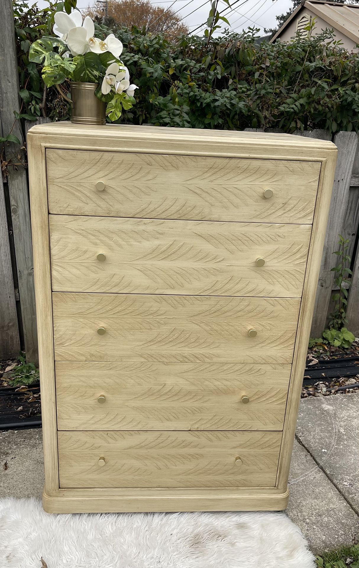 5 Drawers Tallboy Dresser Redone In Pottery Barn Dupe / Sausalito Collection 5 Drawers Tallboy Dresser Redone In Pottery Barn Dupe / Sausalito Collection