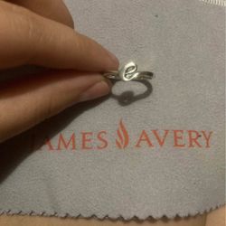 Lower case E James Avery Ring 