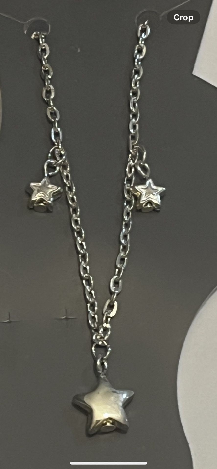 New Anklet Silver Tone With Star Charms