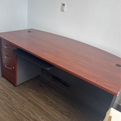 Desk with Filing Cabinet