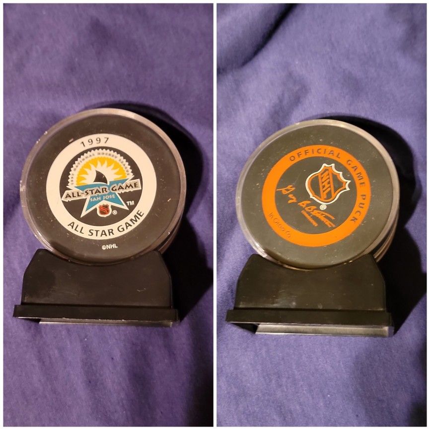 1997 NHL Official All Star Game Puck San Jose Sharks