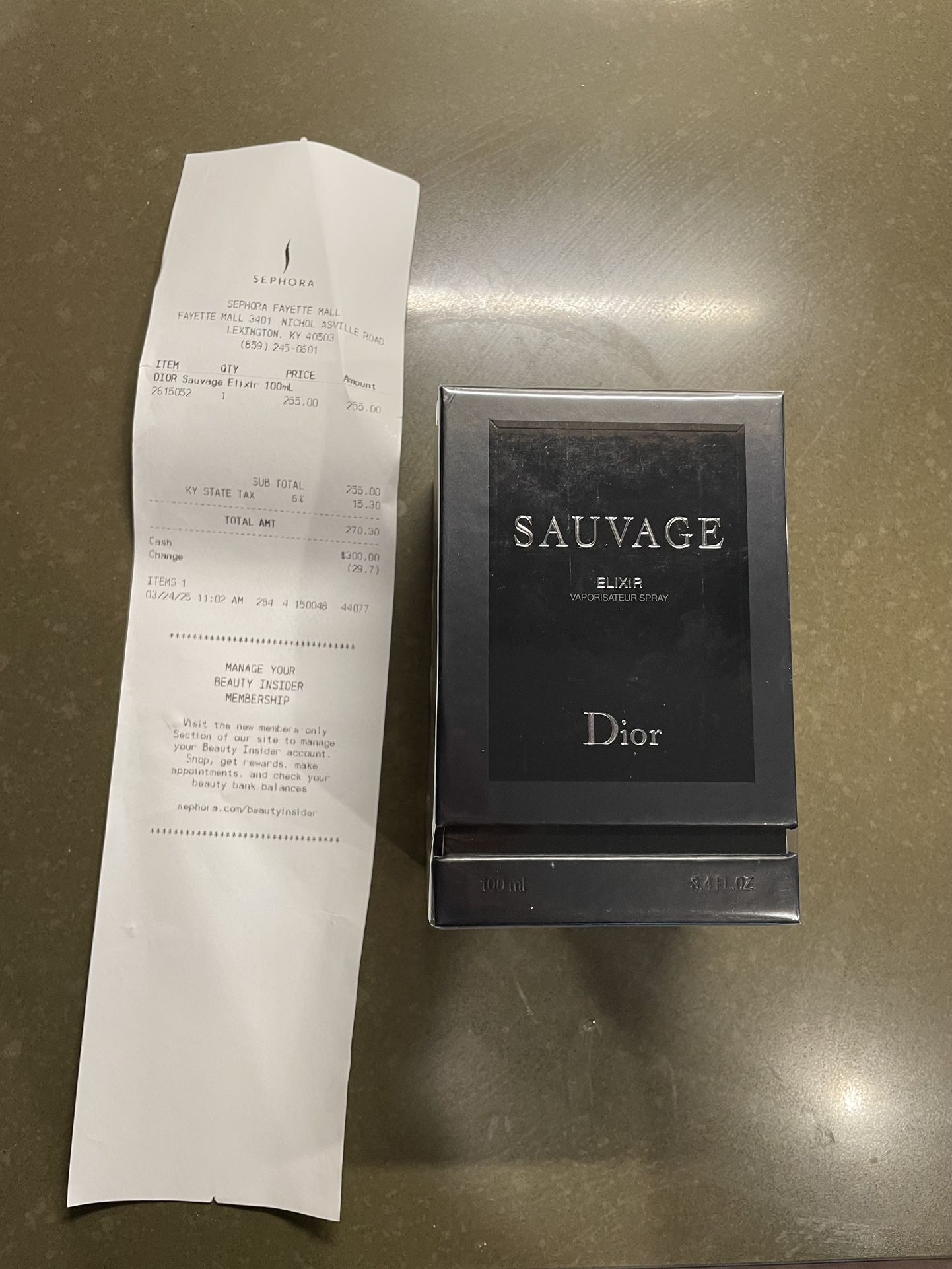 Authentic Dior Sauvage Cologne