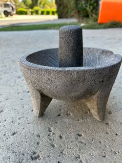 Authentic Mexican Molcajete - Volcanic Lava Stone Mortar and Pestle