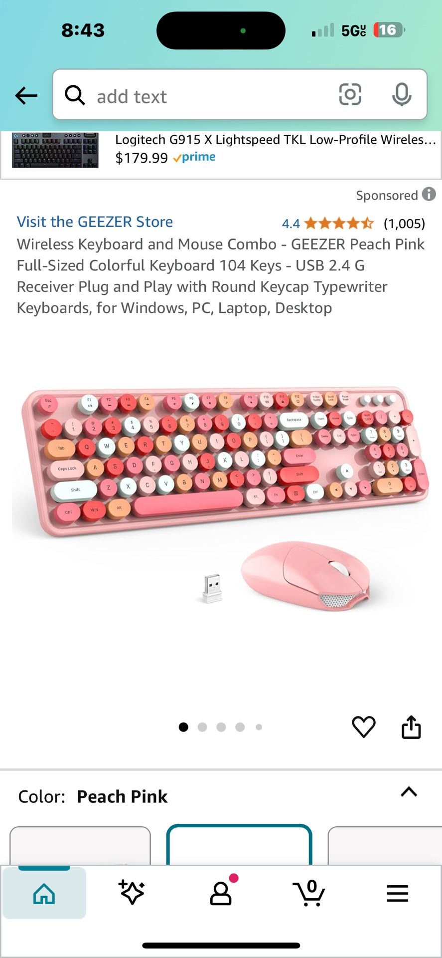 Geezer Wireless Keyboard & Mouse Set