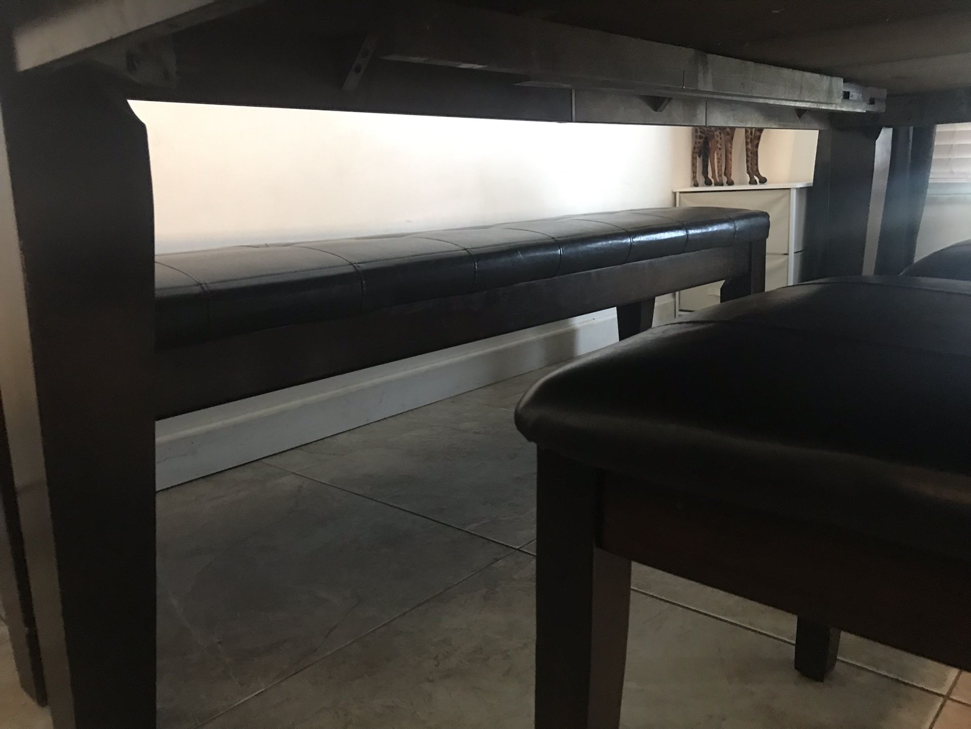 Beautiful Farmhouse Table, 1 Long Bench And 3 Chairs