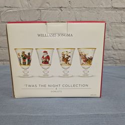 Williams Sonoma 'Twas The Night Before Christmas Goblets