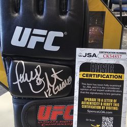 Paige VanZant incribed 12 guage SIGNED (JSA COA) UFC Glove autographed MMA
