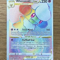 2022 Pokémon TCG Whimsicott VSTAR Rainbow Secret Rare 175/172 Holo