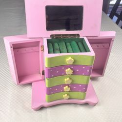 Wooden Girl Jewelry Box 