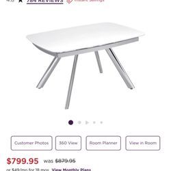 White Extendable Dining Table