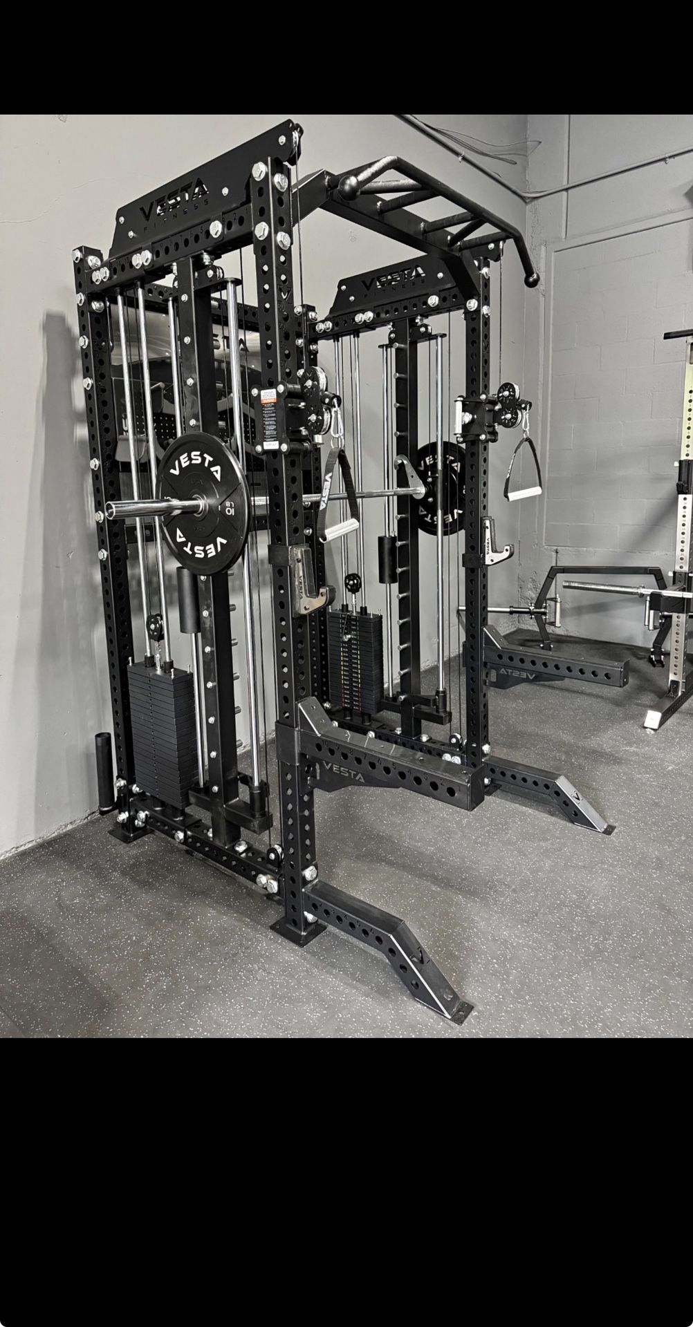 3IN1 Rack with Counterbalanced Smith Machine, and Functional Trainer (Black)