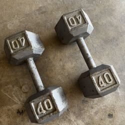 40 Lbs Dumbbells 