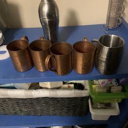 4 Moscow Mule Mugs And Mixer 