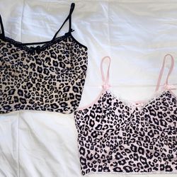 Cheetah crop tops 