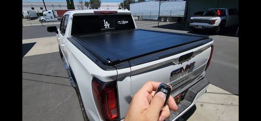 SyneticUSA Hard Aluminum Electric Powered Retractable Tonneau Cover For 2007-2026 Silverado Sierra 1500 5.8ft Short Bed