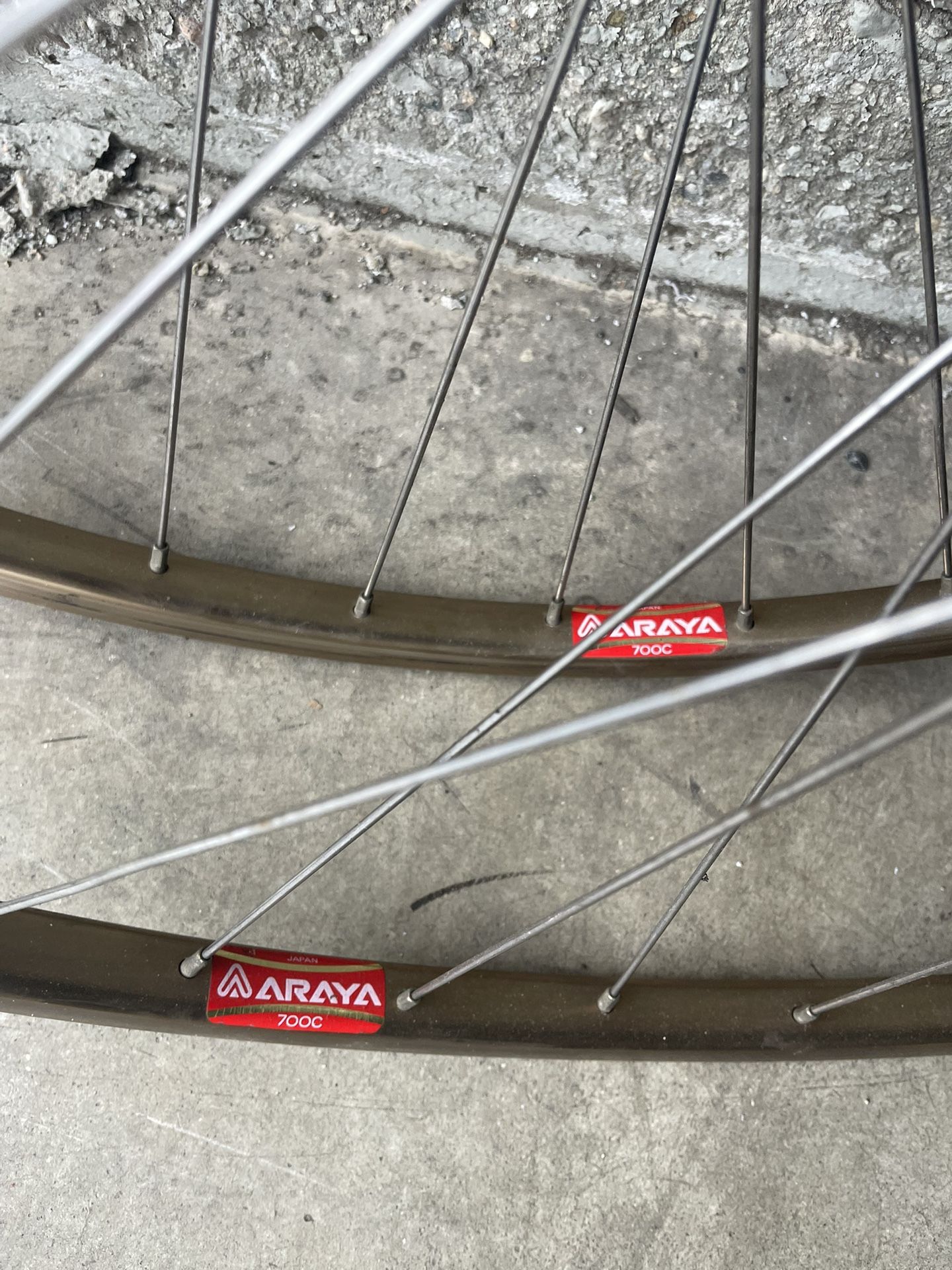 Vintage Araya 700c Wheelset – Bronze Araya Rims w/ Suzue Hubs