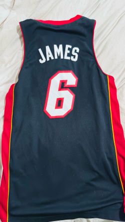 Lebron James Miami Heat Size Medium Black Swingman Jersey- Size