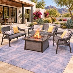 Brand new patio set Fire pit propane