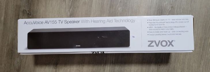 ZVOX AccuVoice AV155 TV Speaker With HEARING AID Technology. 