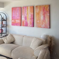 Set of 3 Large Abstract Wall Art