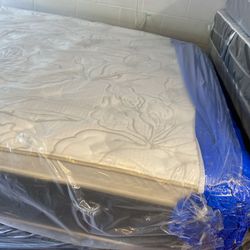 California King Size Mattress 14 Inch Thick With Pillow Top Of Gran Comfort And Box Springs New From Factory Available All Sizes Same Day Delivery