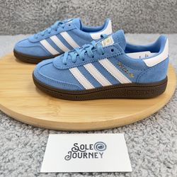 Adidas Handball Spezial Shoes Kids Multiple Sizes Blue White Suede Gum Classic New Sneakers