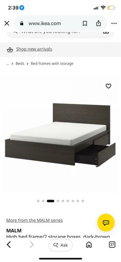 IKEA malm queen bed frame