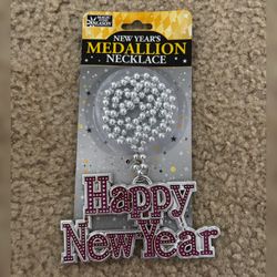 Happy New Year Medallion Necklace Party Favor New