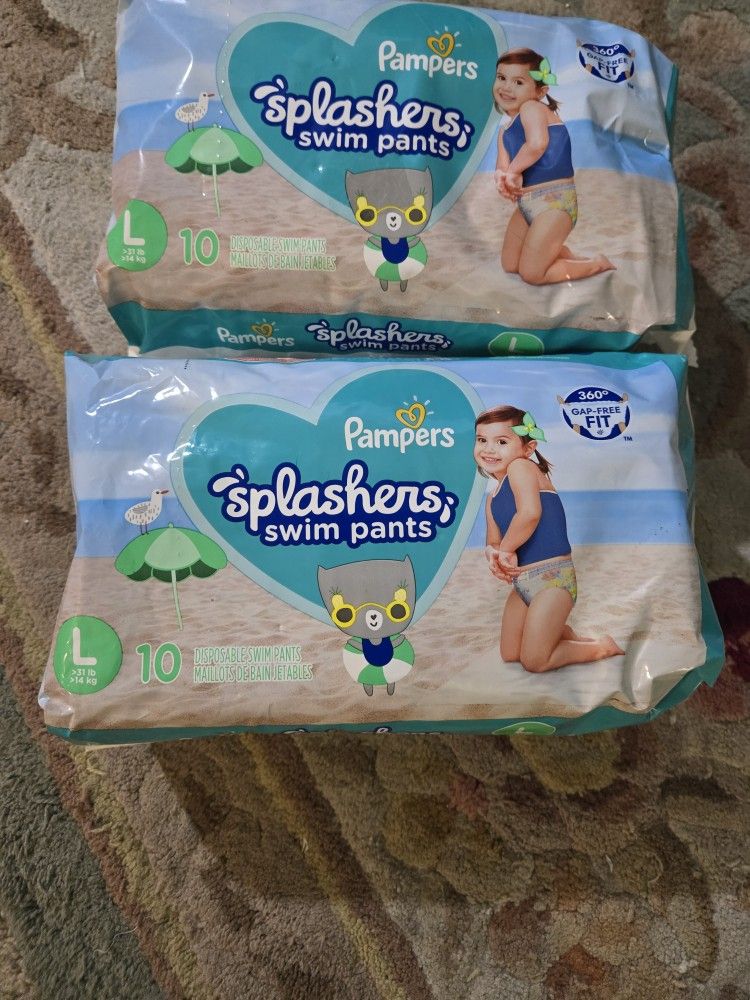2 Packages Of Pampers Swim Pants SIze L