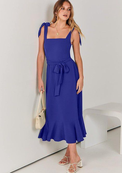 Royal Blue Midi Dress Brand New With Tags