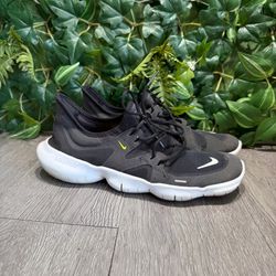 Nike Free RN 5.0 Running Shoes Men's Black White Volt AQ1289-003 Size 9