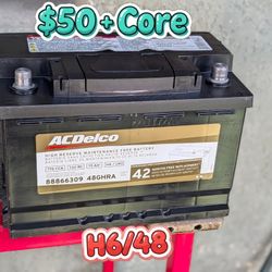 Car Battery Group Size 48/H6