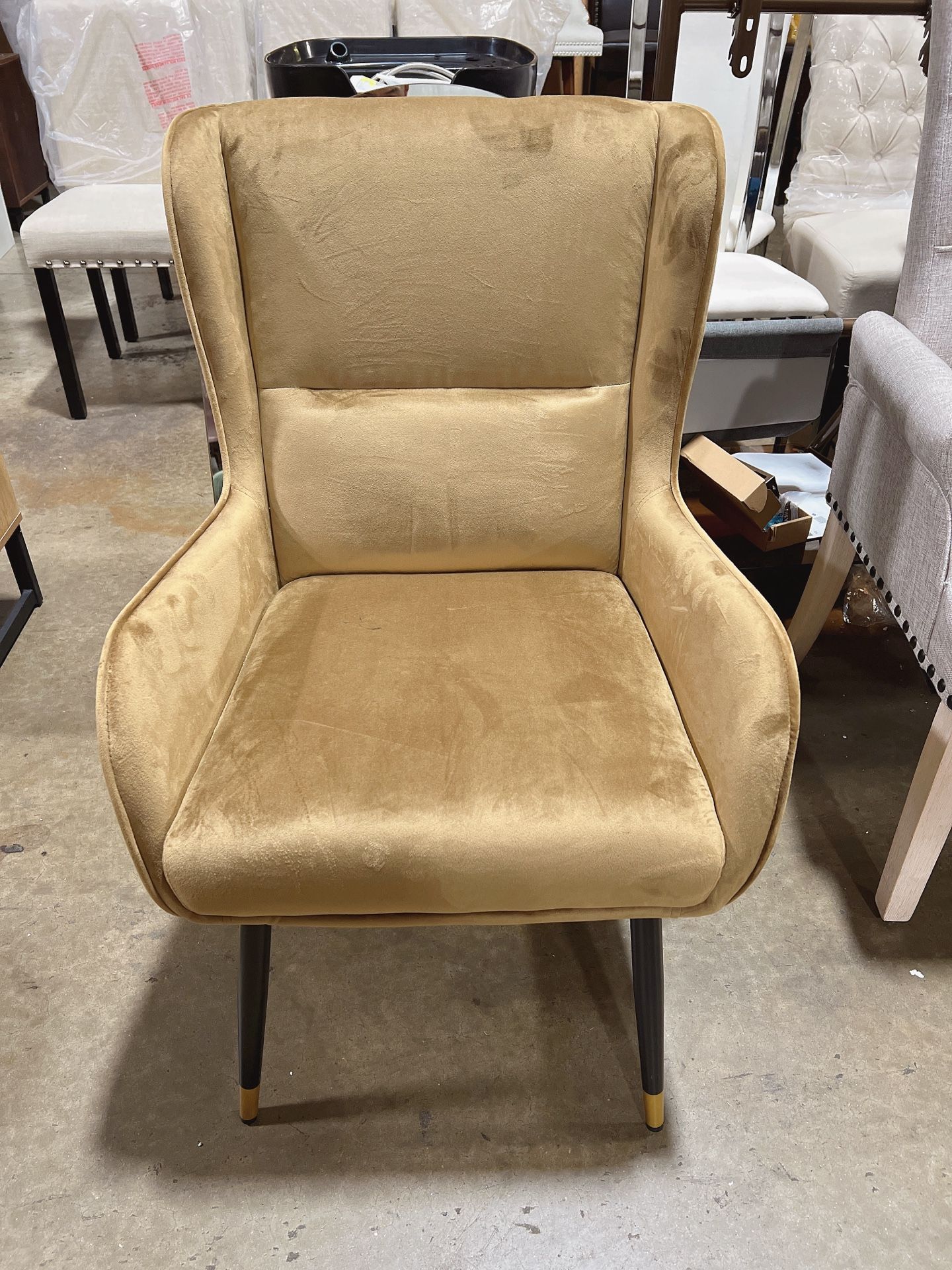 🔥Spicer discount 🔥Armchair, Modern Accent Chair Strong Structure, High Back Sofa Chairs with Oversized Padded and Solid Metal Legs for Living Room/B