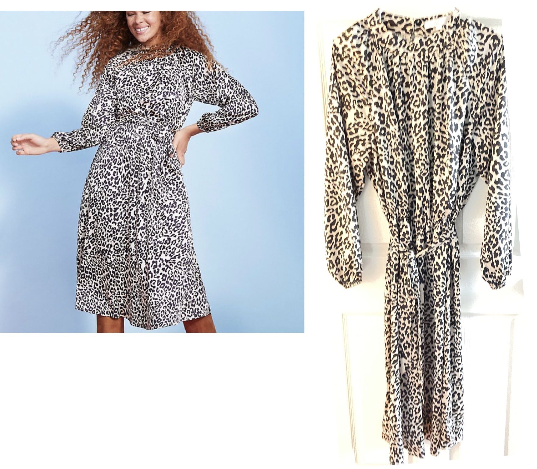 NWT Loft Animal Print Mock Neck Midi Dress size 16 (cash & pick up only)