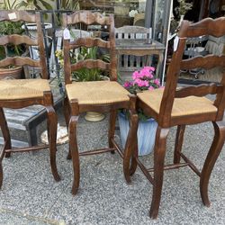 Freanch Country Style Ladder Back Bar Stools 