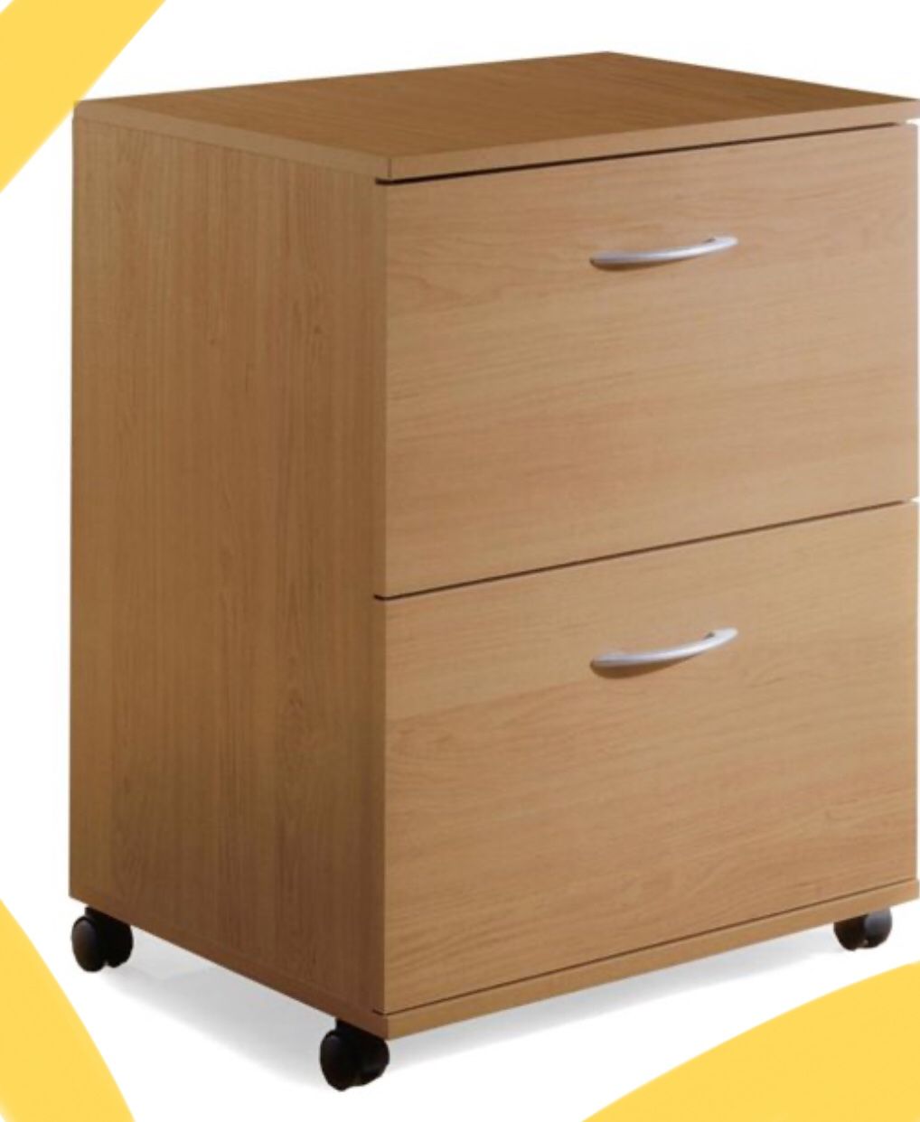 New!! File cabinet, rolling vertical 2 drawers cabinet, bussiness equipment, office furniture , pine