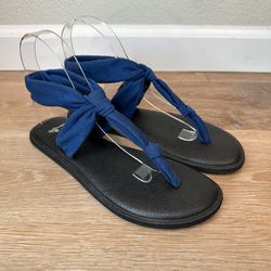 Sanuk Women’s Size 6 Yoga Sling Blue Comfy Sandals