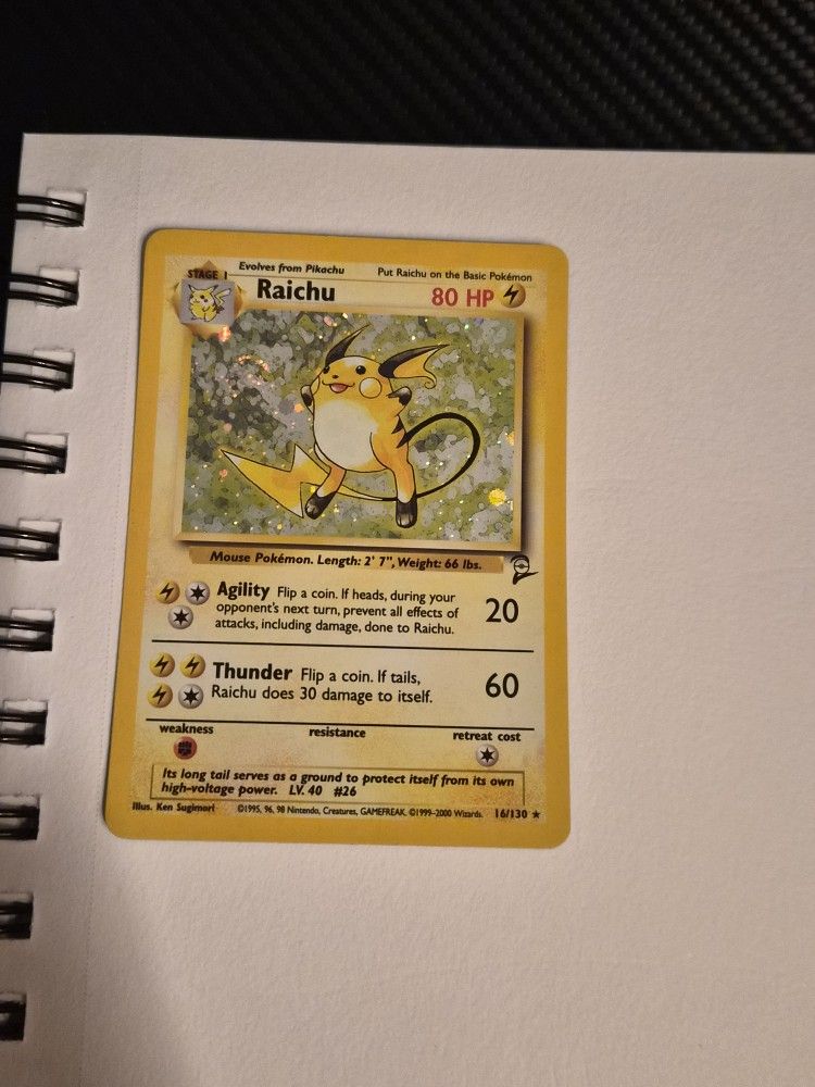 Raichu Holo Pokemon Card