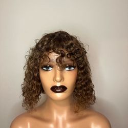 Curly Bang Wig 10in