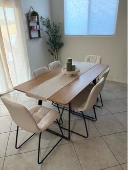 Dining table and chairs