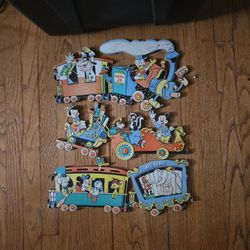 Vintage 60s Walt Disney Productions Casey Jr Wall Decor Train Mickey Dumbo Goofy