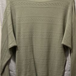 Sage Green Pullover Long Sleeve Sweater 