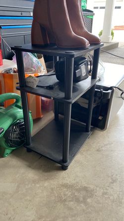 Black 3-Tier Small Shelf Unit