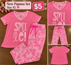 New Girls’ Pink Pajama Set – Size XL – $5
