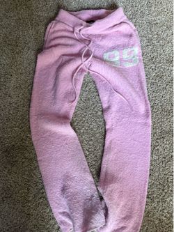 Pink mohair brainwashed sweats