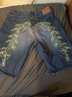 Evisu bonsai tree jean shorts size 36