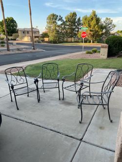 Nice Set of Metal Backyard Chairs