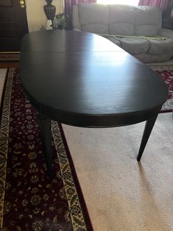 Black Double Leaf Dining Table