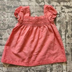 Healthtex 12M Toddler Girl's Pink Ruffle Blouse Shirt