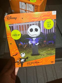 Disney Jack Skellington, Sally, Oogie Inflatable 3.5 FT